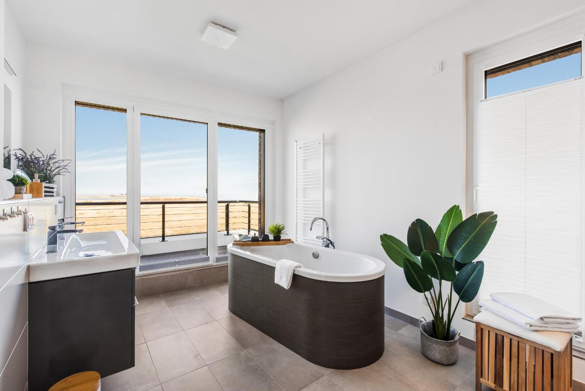 Villa King Erste Lage, Dachterrasse, Meerblick, Carport, Kamin, Sauna, Terrasse, Aussenrolllaeden Olpenitz Kültér fotó