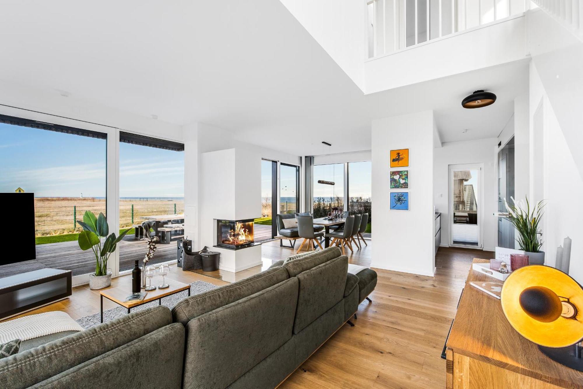 Villa King Erste Lage, Dachterrasse, Meerblick, Carport, Kamin, Sauna, Terrasse, Aussenrolllaeden Olpenitz Kültér fotó