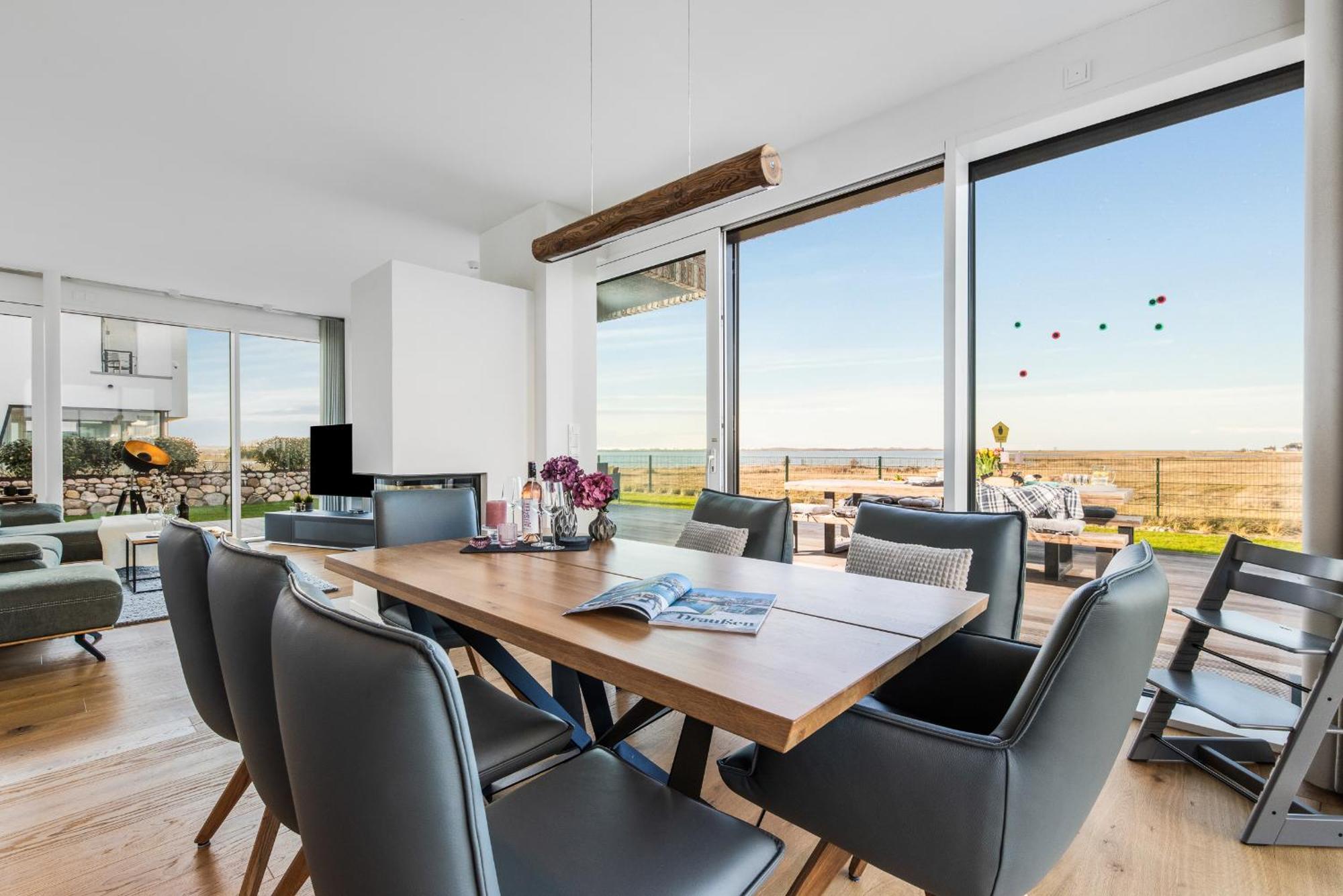 Villa King Erste Lage, Dachterrasse, Meerblick, Carport, Kamin, Sauna, Terrasse, Aussenrolllaeden Olpenitz Kültér fotó