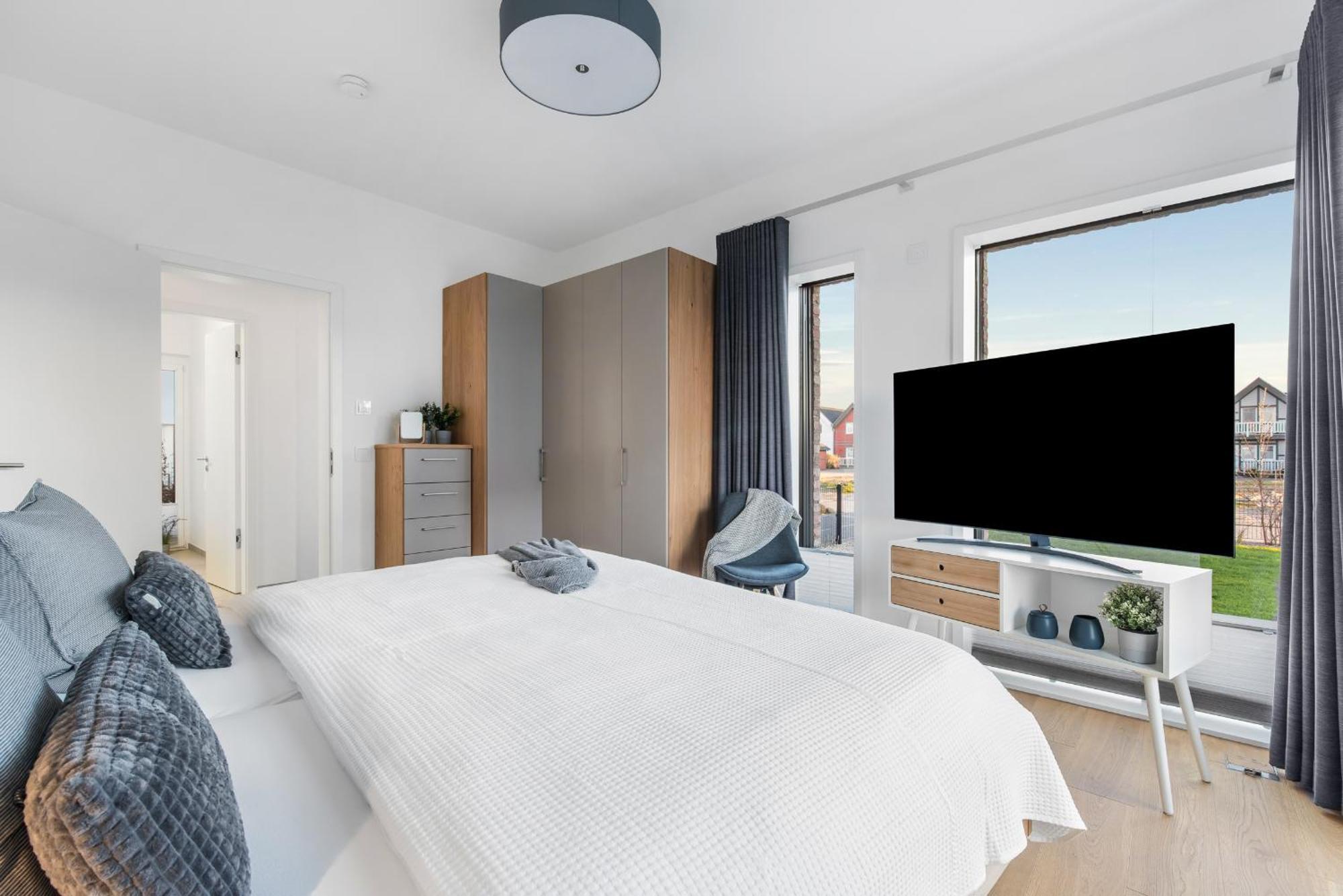 Villa King Erste Lage, Dachterrasse, Meerblick, Carport, Kamin, Sauna, Terrasse, Aussenrolllaeden Olpenitz Kültér fotó