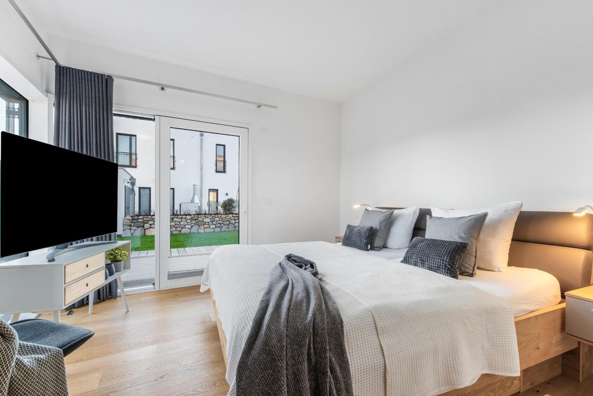 Villa King Erste Lage, Dachterrasse, Meerblick, Carport, Kamin, Sauna, Terrasse, Aussenrolllaeden Olpenitz Kültér fotó