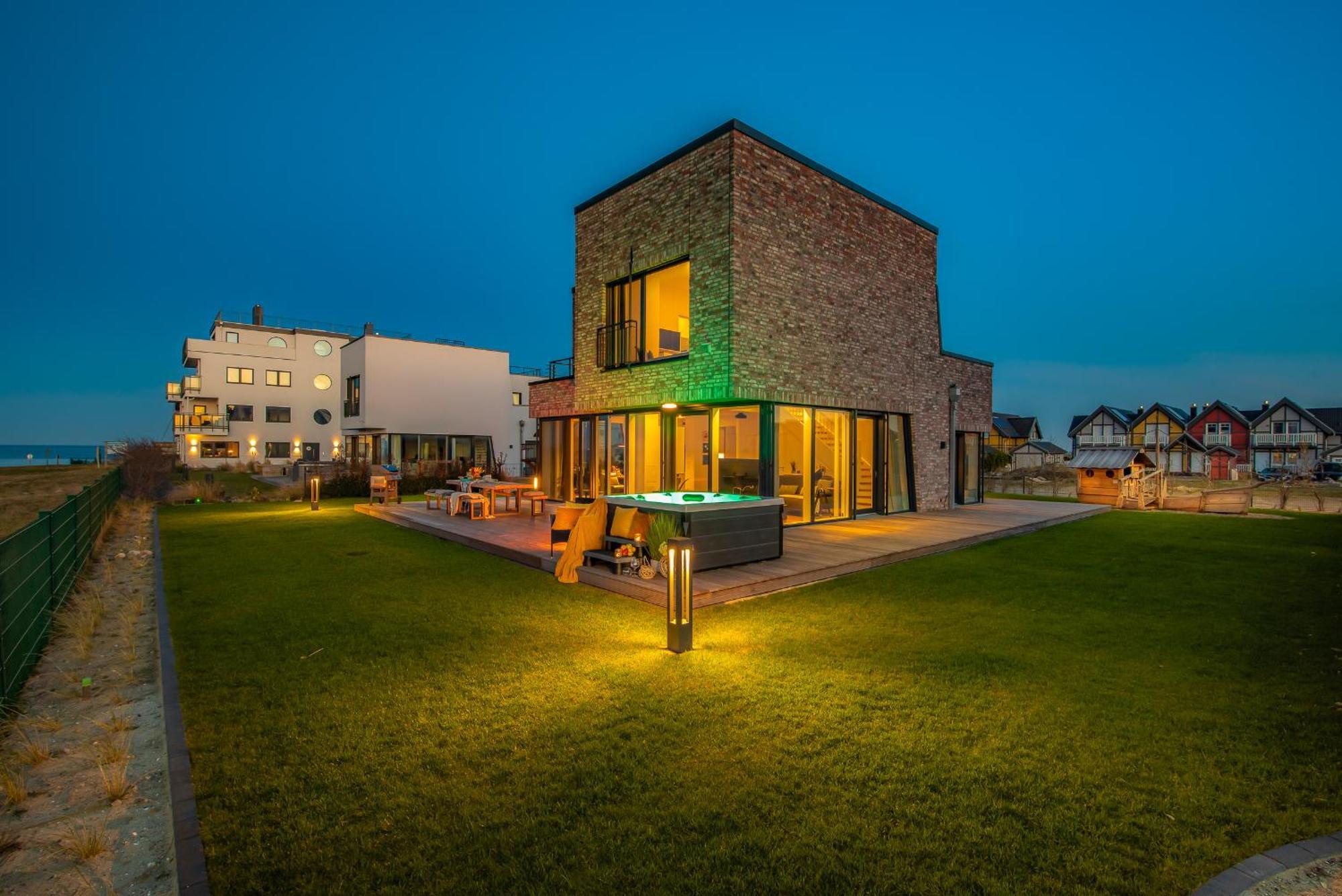 Villa King Erste Lage, Dachterrasse, Meerblick, Carport, Kamin, Sauna, Terrasse, Aussenrolllaeden Olpenitz Kültér fotó