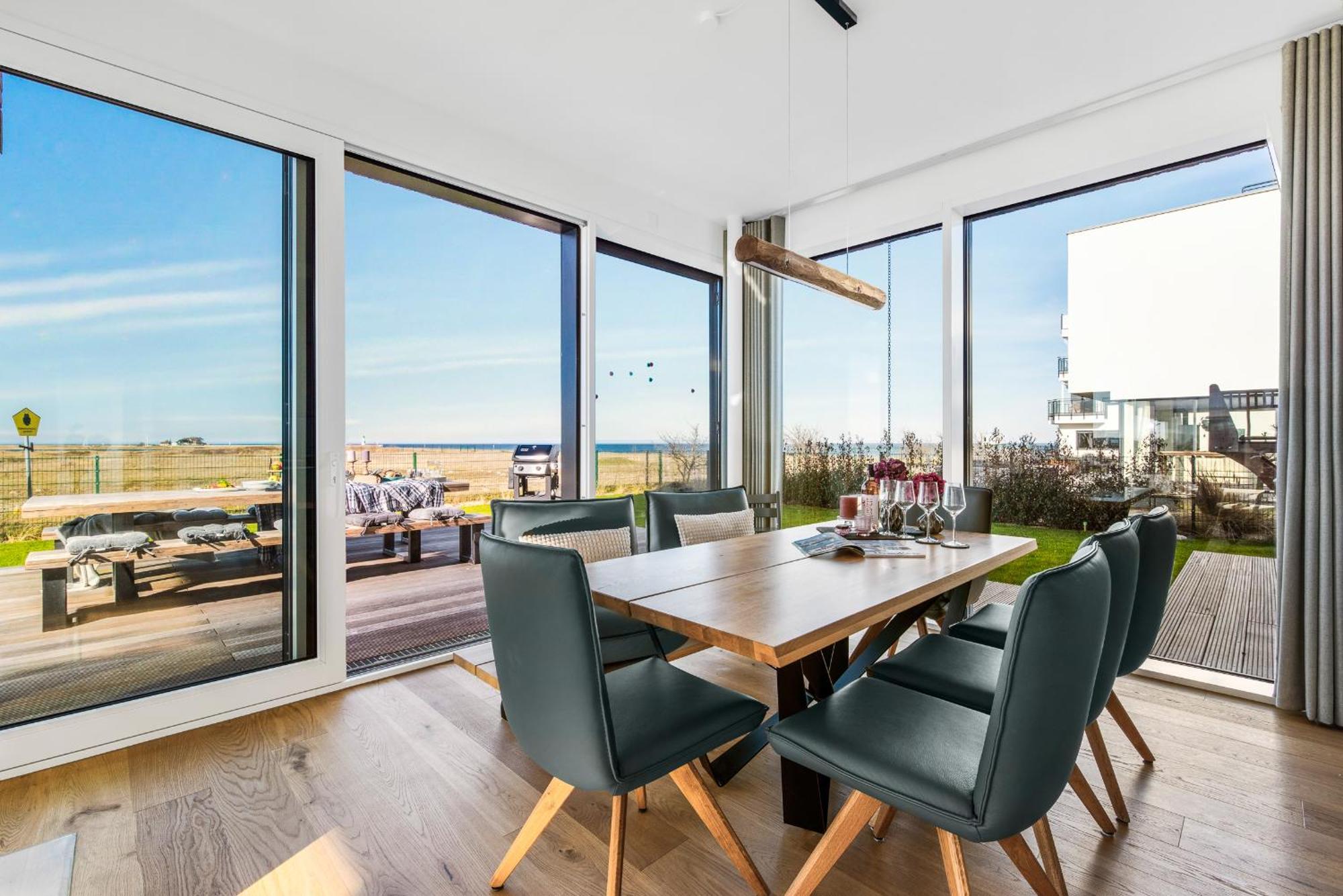 Villa King Erste Lage, Dachterrasse, Meerblick, Carport, Kamin, Sauna, Terrasse, Aussenrolllaeden Olpenitz Kültér fotó